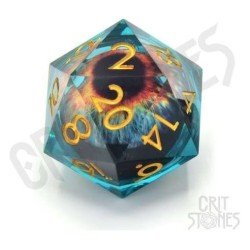 CritStones D20 dés Liquid Core Eye of the Oracle 3 cm