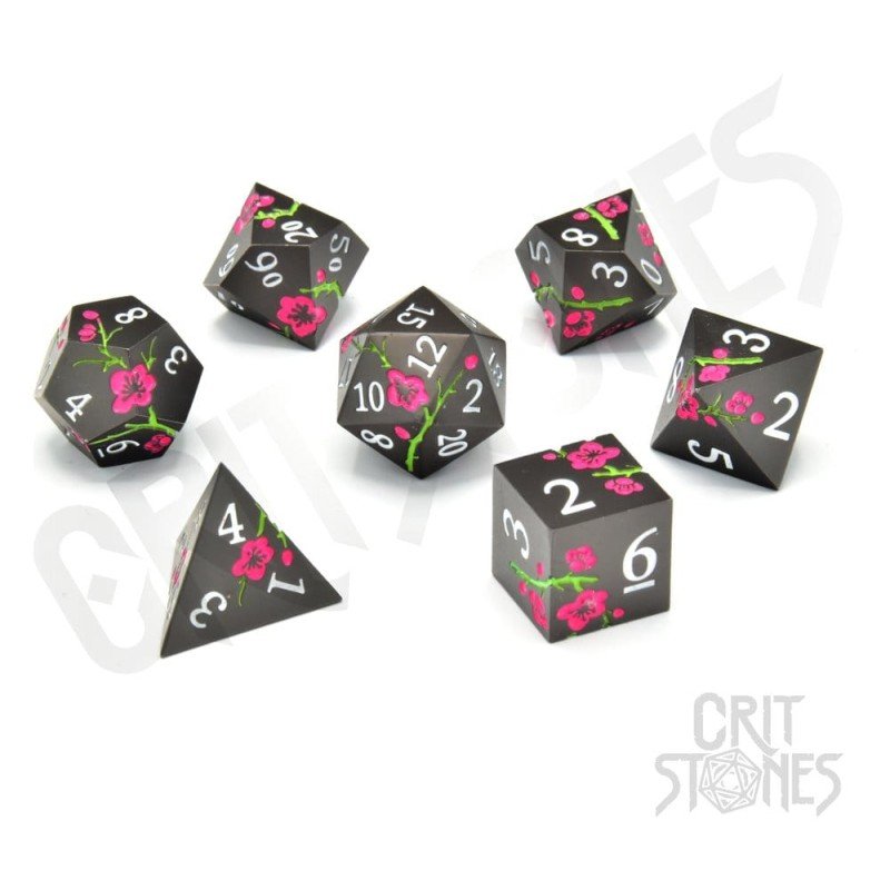 CritStones Metal pack dés Nighttime Blossom (7)