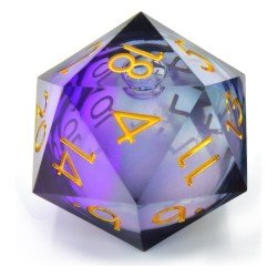 CritStones D20 dés Liquid Core Twilight Ether 5 cm