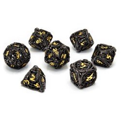 CritStones Hollow Metal pack dés Soulreaper Gold (7)
