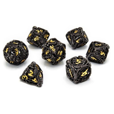 CritStones Hollow Metal pack dés Soulreaper Gold (7)