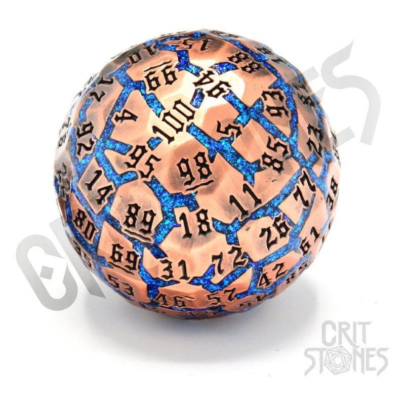 CritStones Metal Dice D100 Hextech Orb 