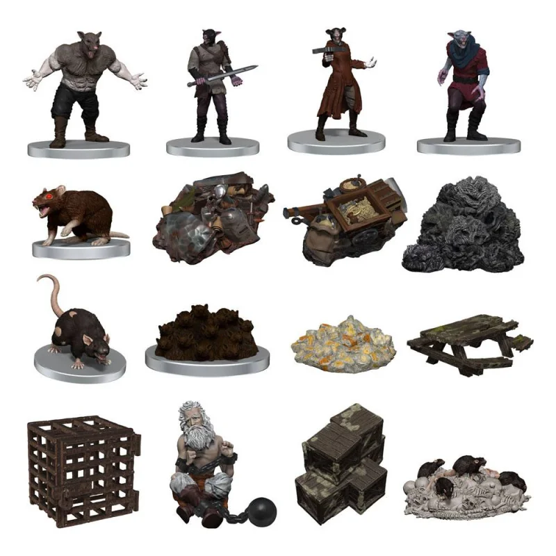 Dungeons & Dragons - Prepainted Miniature Pack - Icons of the Realms - Adventure in a Box - Wererat Den | 634482962077