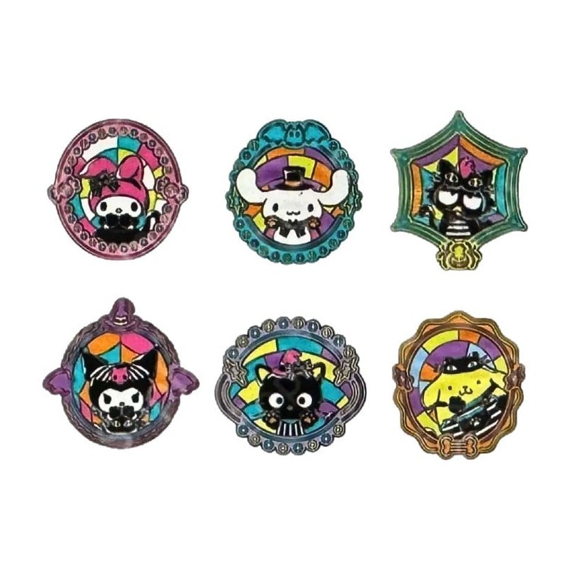 Sanrio by Loungefly présentoir pin's émaillés Blind Box Hello Kitty and Friends Halloween Stained Glass(12)