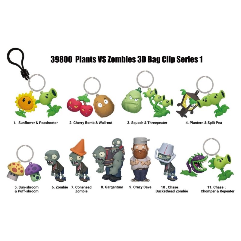 Plants vs. Zombies 3D présentoir porte-clés Série 1 (24) 