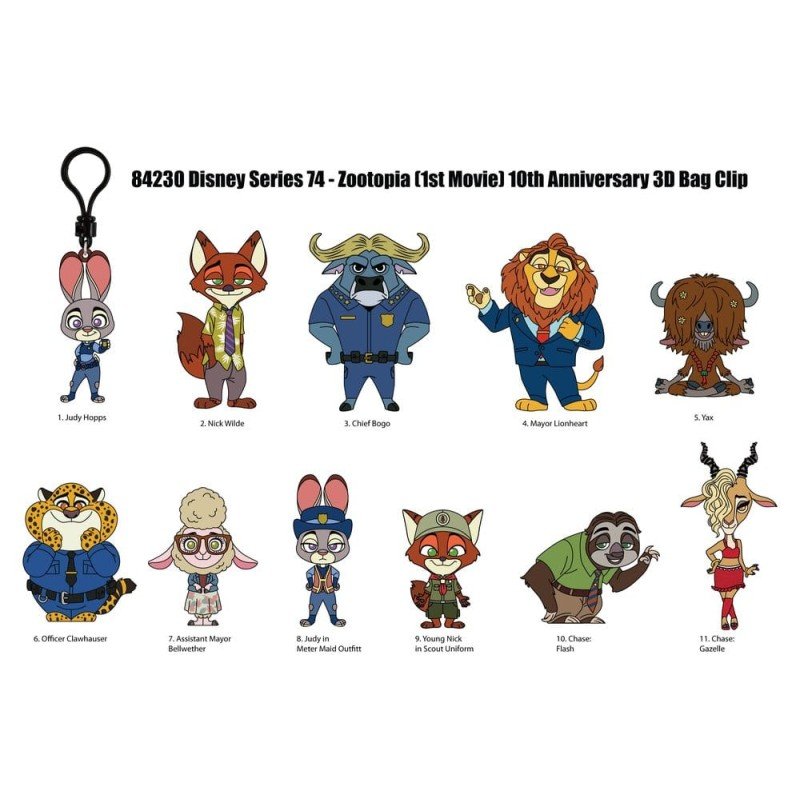 Zootopia 3D Foam Bag Clips Serie 73 Display (24)