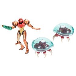 World of Nintendo pack 3 figurines Metroid Samus Bounty Hunter 6 cm 