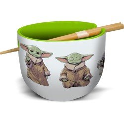 Star Wars: The Mandalorian bol à ramen avec baguettes Grogu