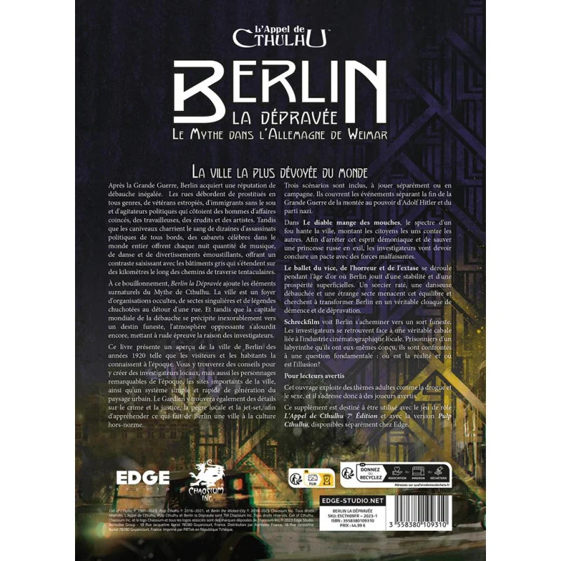 Call of Cthulhu - Berlin The Depraved | 3558380109310