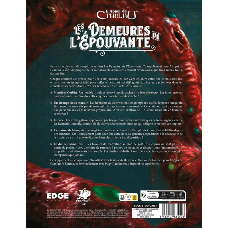 L’Appel de Cthulhu - Les Demeures de l’Épouvante : Mystères à Huis Clos