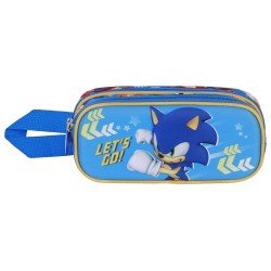 Sonic - The Hedgehog 3D Double Pencil case SEGA Go Blue