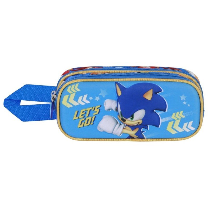 Sonic - The Hedgehog 3D Double Pencil case SEGA Go Blue