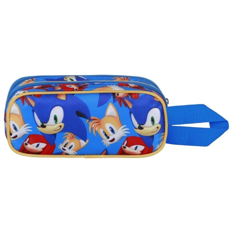 Sonic - The Hedgehog 3D Double Pencil case SEGA Go Blue