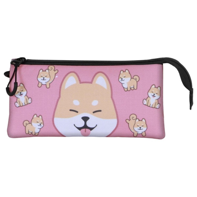 Oh My Pop! Triple Pencil case Shiba Pink