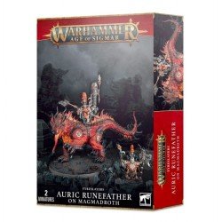 Warhammer Age Of Sigmar - Fyreslayers/Pyrokillers: Auric Runefather On Magmadroth