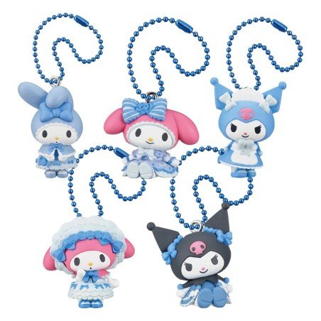 Sanrio Blind Pack assortiment figurines Twinchees My Melody x Kuromi Sweet Lolita 5 cm (24)