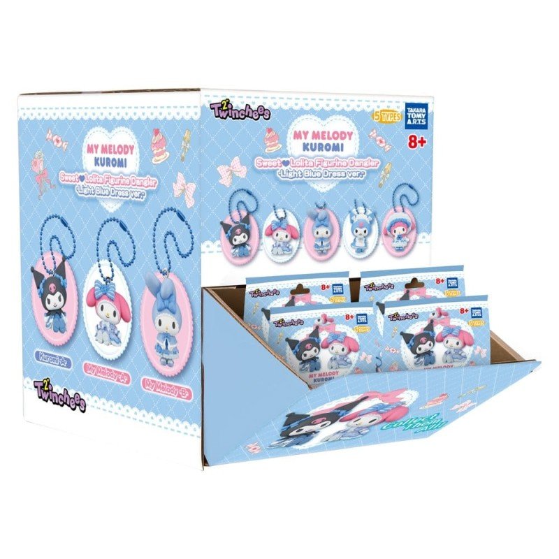 Sanrio Blind Pack assortiment figurines Twinchees My Melody x Kuromi Sweet Lolita 5 cm (24)