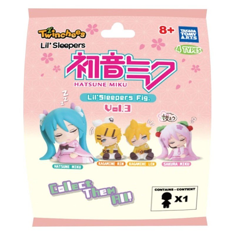 Hatsune Miku Blind Pack assortiment figurines Twinchees Lil' Sleepers Wave 3 5 cm (24)