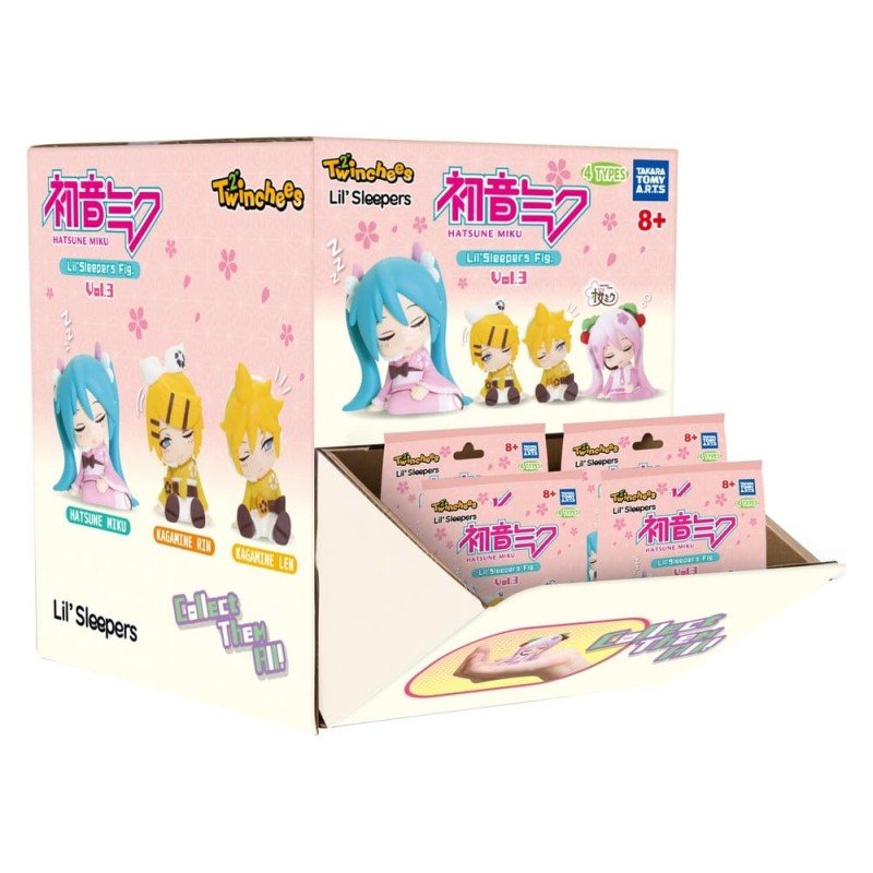 Hatsune Miku Twinchees Mini Figures Lil' Sleepers Wave 3 5 cm Blind Pack Display (24)