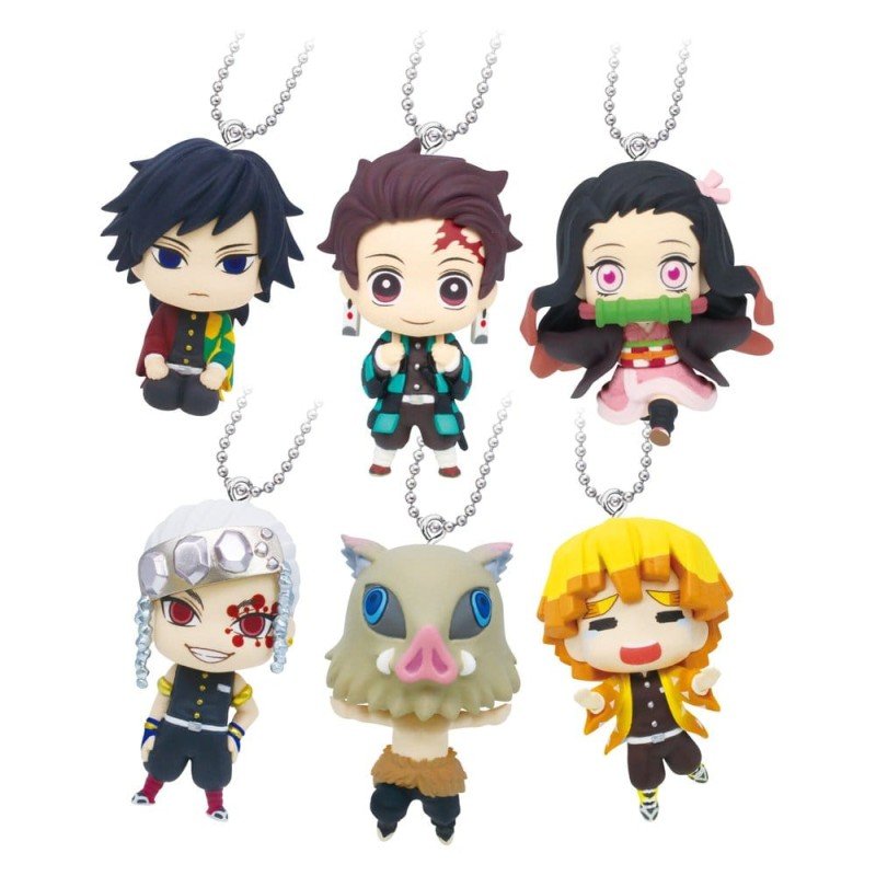 Demon Slayer: Kimetsu no Yaiba présentoir porte-clés Swing Danglers 3 cm Mystery Capsule (12)
