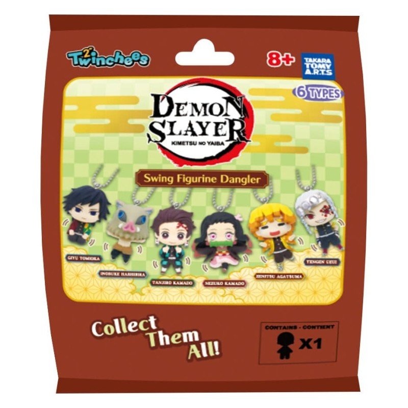 Demon Slayer: Kimetsu no Yaiba présentoir porte-clés Swing Danglers 3 cm Mystery Capsule (12)