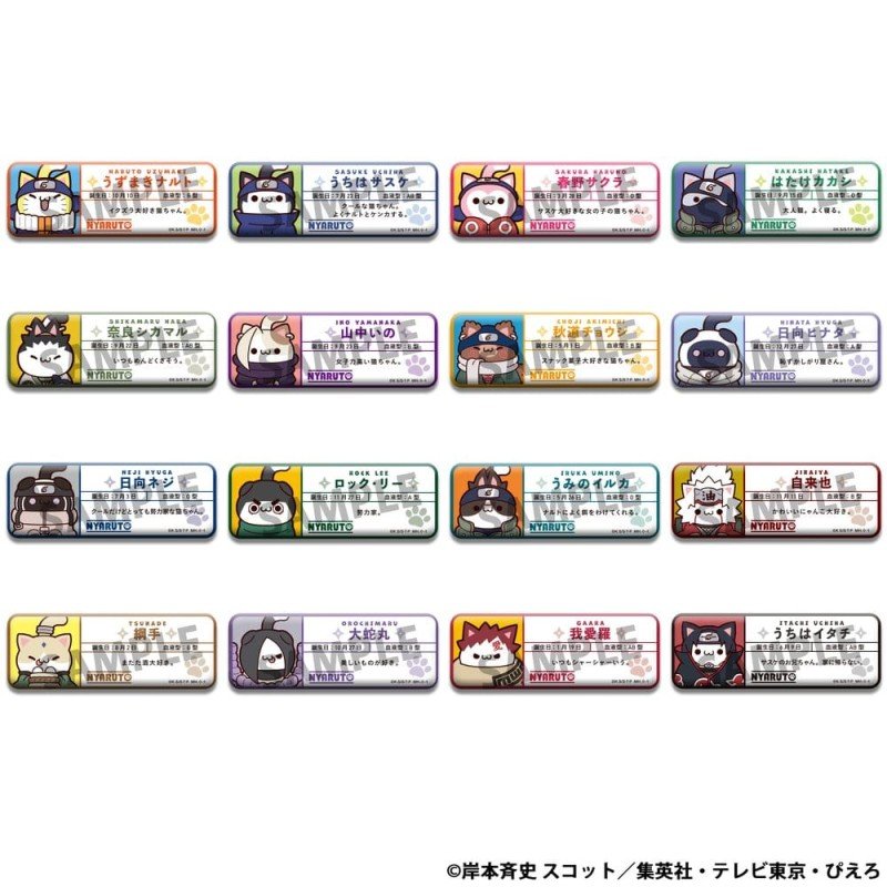 Naruto assortiment badges Mega Cat Project Nyaruto! Name 5 cm (16)