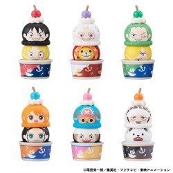 One Piece pack 6 trading figures Tsumichen Stack up & Change 8 cm (with gift)  