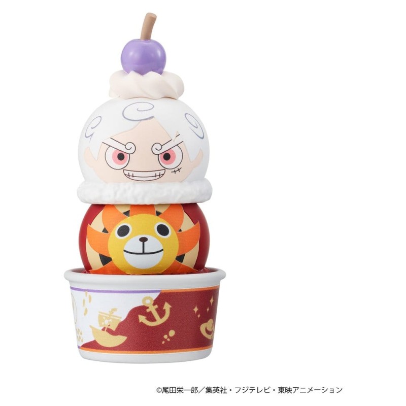 One Piece pack 6 trading figures Tsumichen Stack up & Change 8 cm (with gift)  