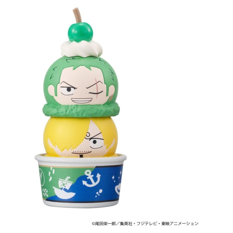 One Piece pack 6 trading figures Tsumichen Stack up & Change 8 cm (with gift)  