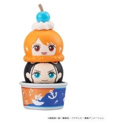 One Piece pack 6 trading figures Tsumichen Stack up & Change 8 cm (with gift)  