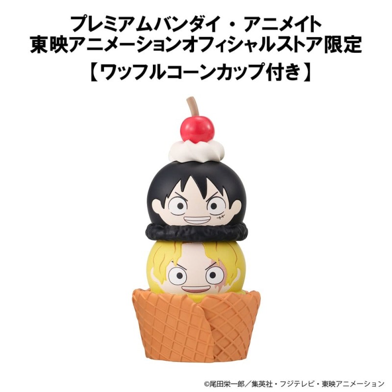 One Piece pack 6 trading figures Tsumichen Stack up & Change 8 cm (with gift)  