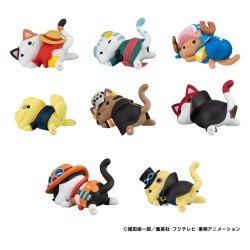 One Piece Mega Cat Project Trading Figure Egghead NyanPieceNyan! Stickie! 3 cm Assortment (8)