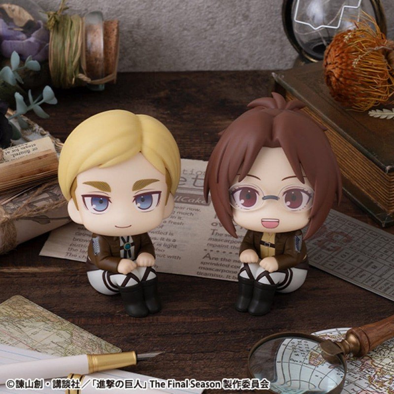 Attack on Titan statuetten PVC Look Up Hange Zoe & Erwin Smith (with gift) 11 cm           
