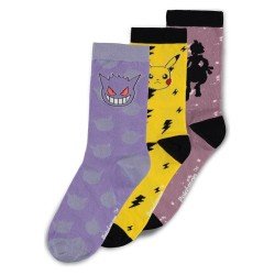 Pokémon pack 3 paires de chaussettes Crew 39-42