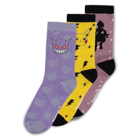 Pokémon pack 3 paires de chaussettes Crew 39-42