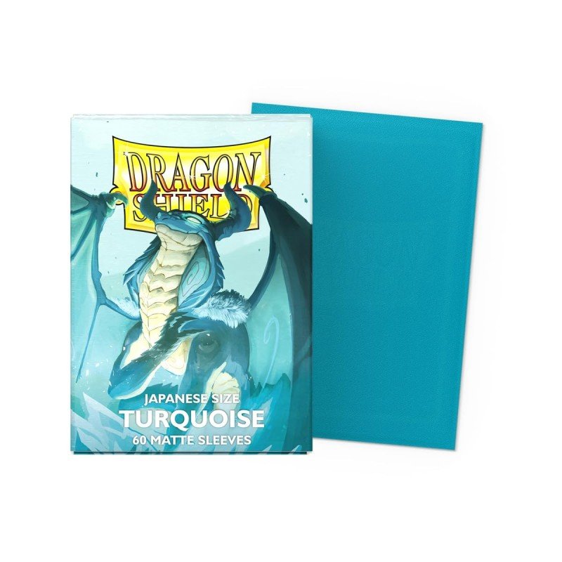 Dragon Shield Japanese size Dual Matte Sleeves - Turquoise (60 Sleeves)