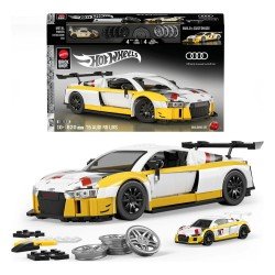 Hot Wheels Elite Mattel Brick Shop Building Set 1/16 '15 Audi R8 LMS