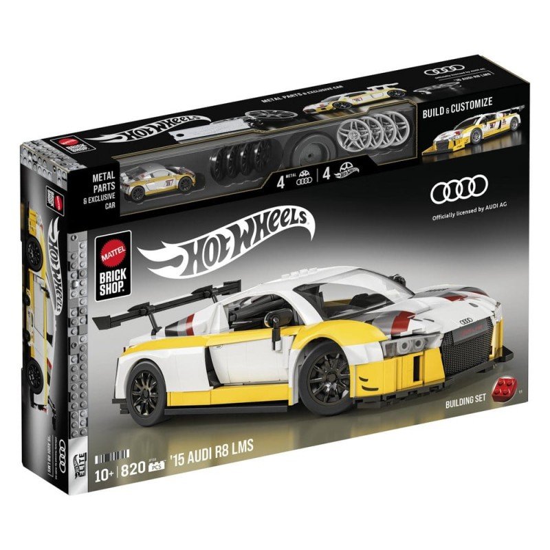 Hot Wheels Elite Mattel Brick Shop Building Set 1/16 '15 Audi R8 LMS