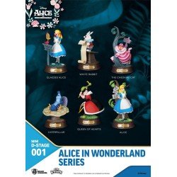 Alice au pays des merveilles pack 6 statuettes Mini Diorama Stage 10 cm