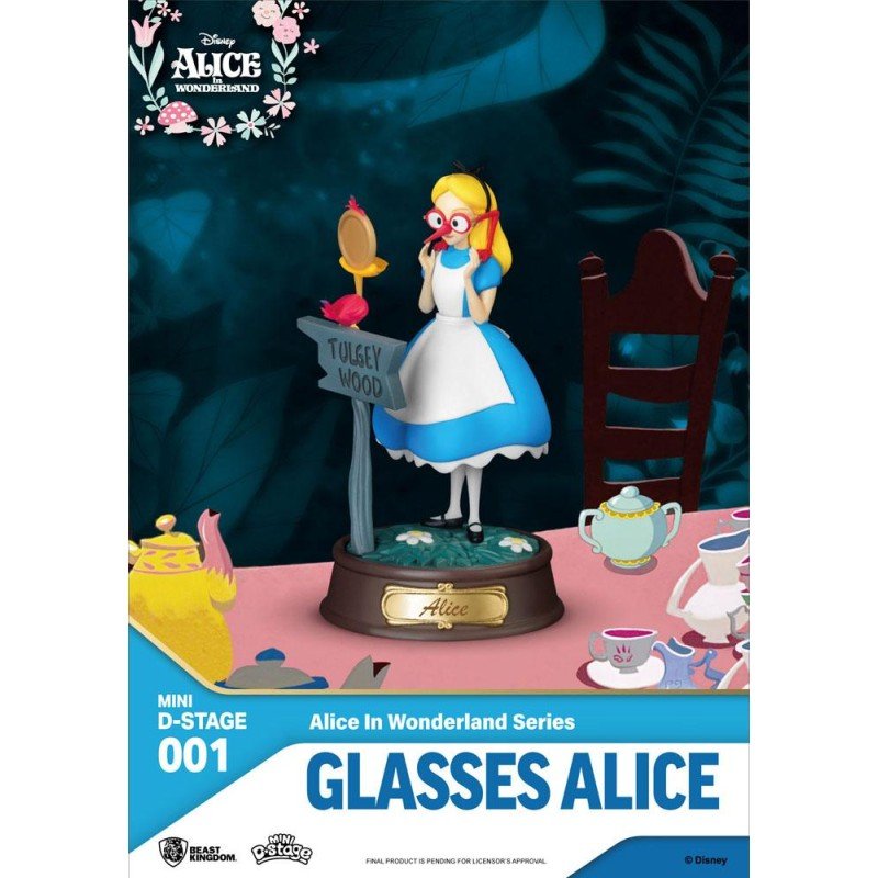 Alice au pays des merveilles pack 6 statuettes Mini Diorama Stage 10 cm
