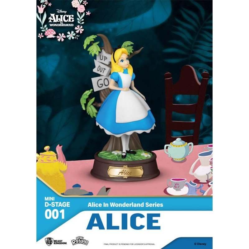 Alice au pays des merveilles pack 6 statuettes Mini Diorama Stage 10 cm