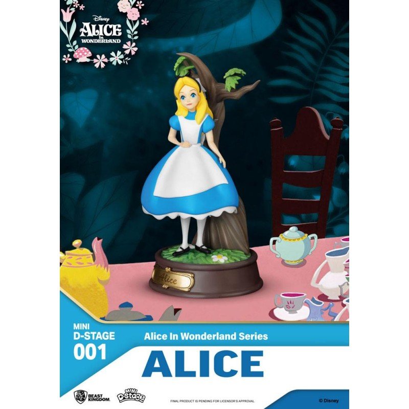 Alice au pays des merveilles pack 6 statuettes Mini Diorama Stage 10 cm