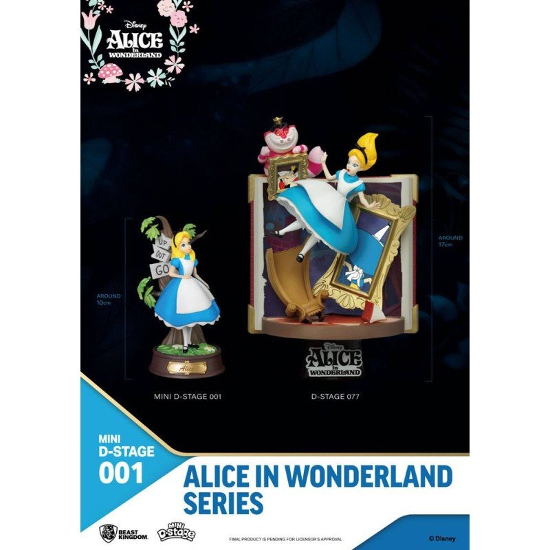 Alice au pays des merveilles pack 6 statuettes Mini Diorama Stage 10 cm