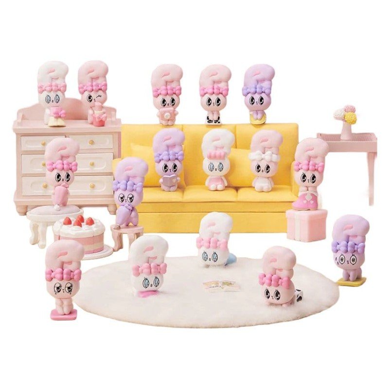 Esther Bunny Blind Box présentoir mini-figurines Little Vlog Bunny Face Series 6 cm (6)