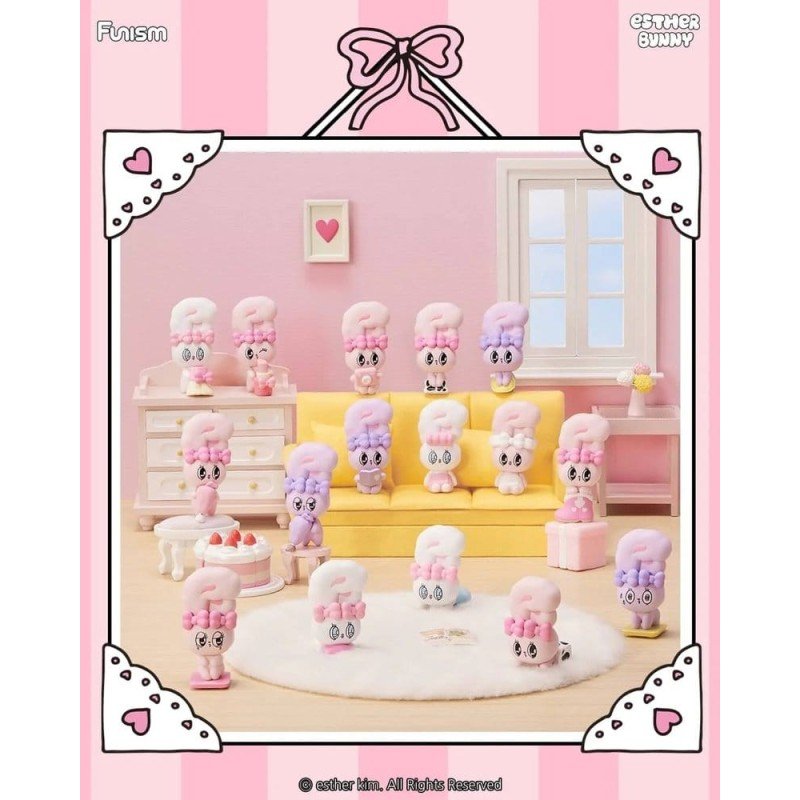 Esther Bunny Blind Box présentoir mini-figurines Little Vlog Bunny Face Series 6 cm (6)