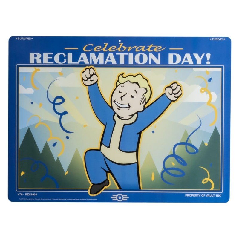 Fallout panneau métal Reclamation Day