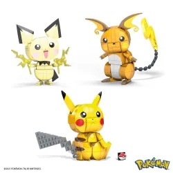 Pokémon - Mega Construx - Pikachu Evolution Trio 13 cm marque : Mega Construx Mattel