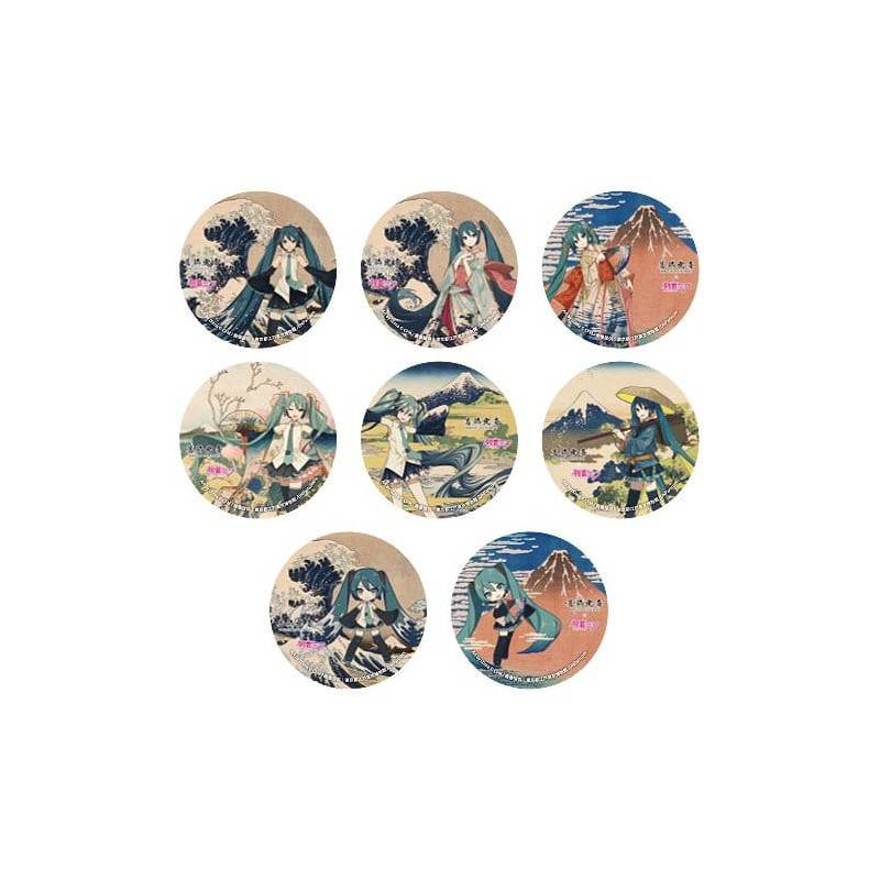 Katsushika Hokusai x Hatsune Miku assortiment boîte-mystère badges 6 cm (8)