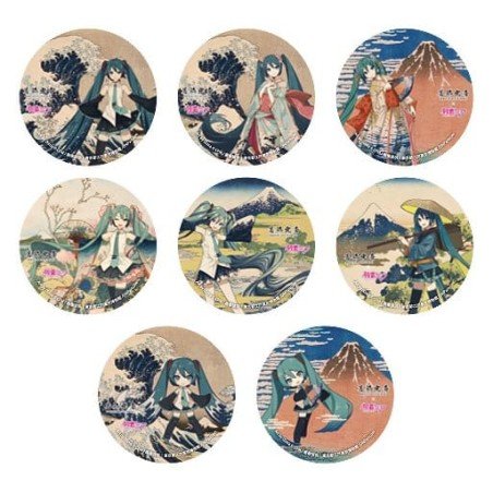 Katsushika Hokusai x Hatsune Miku assortiment boîte-mystère badges 6 cm (8)