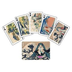 Katsushika Hokusai x Hatsune Miku jeu de cartes à jouer 